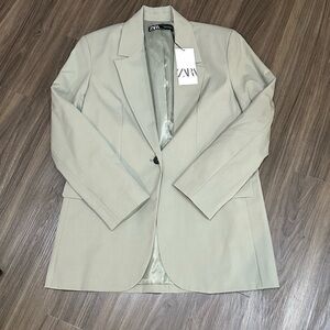 Nwt Zara Mint Green Blazer oversized